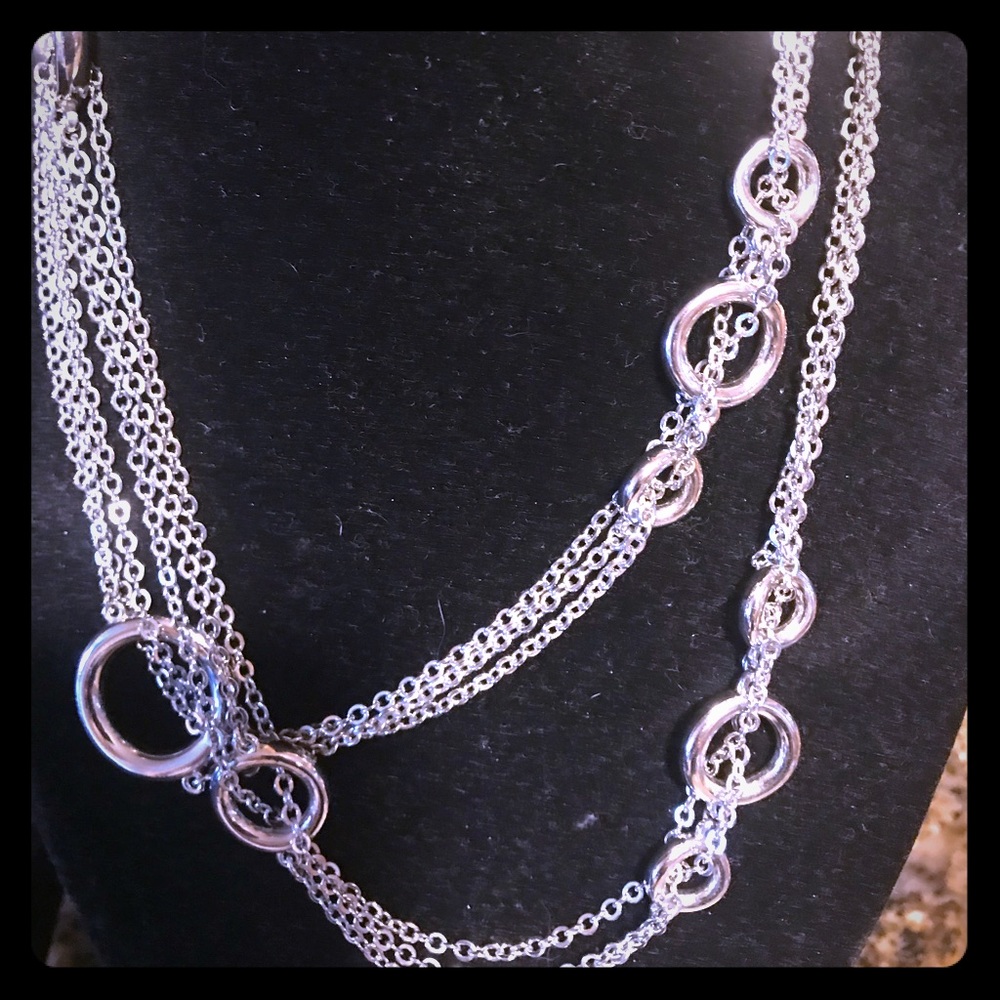 Silver necklace long or short